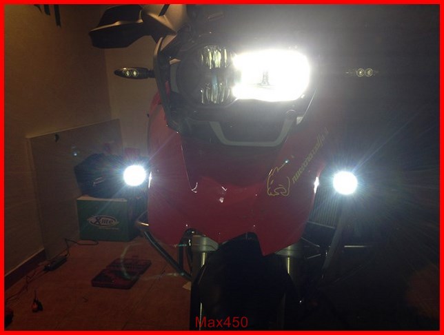 Faretti supplementari LED E9 omologati + cablaggio + Staffa bmw