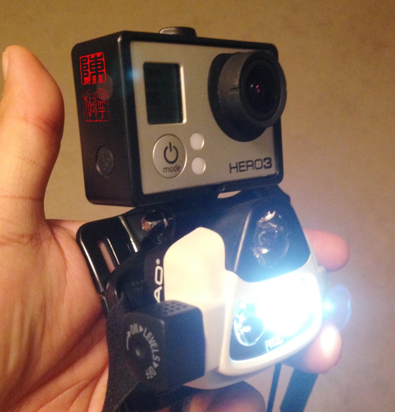 headlamp gopro mount