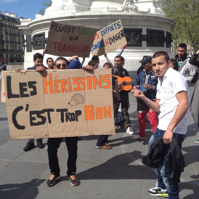 Rassemblement parisien à l'occasion du Roma Day du 8 avril 2014.
