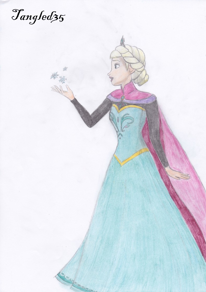 me tout le monde poste ses dessins alors voici mes dessins la reine des neiges