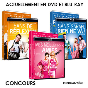 Tentez de gagner un DVD et un BLU-RAY de Sans Sarah, Rien ne va !, Mes Meilleures Amies et 5 Ans de Rflexion